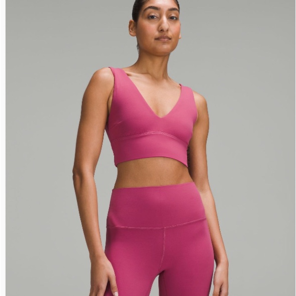 Lululemon align V-Neck Pink Sports Bra-washed mauve C/D